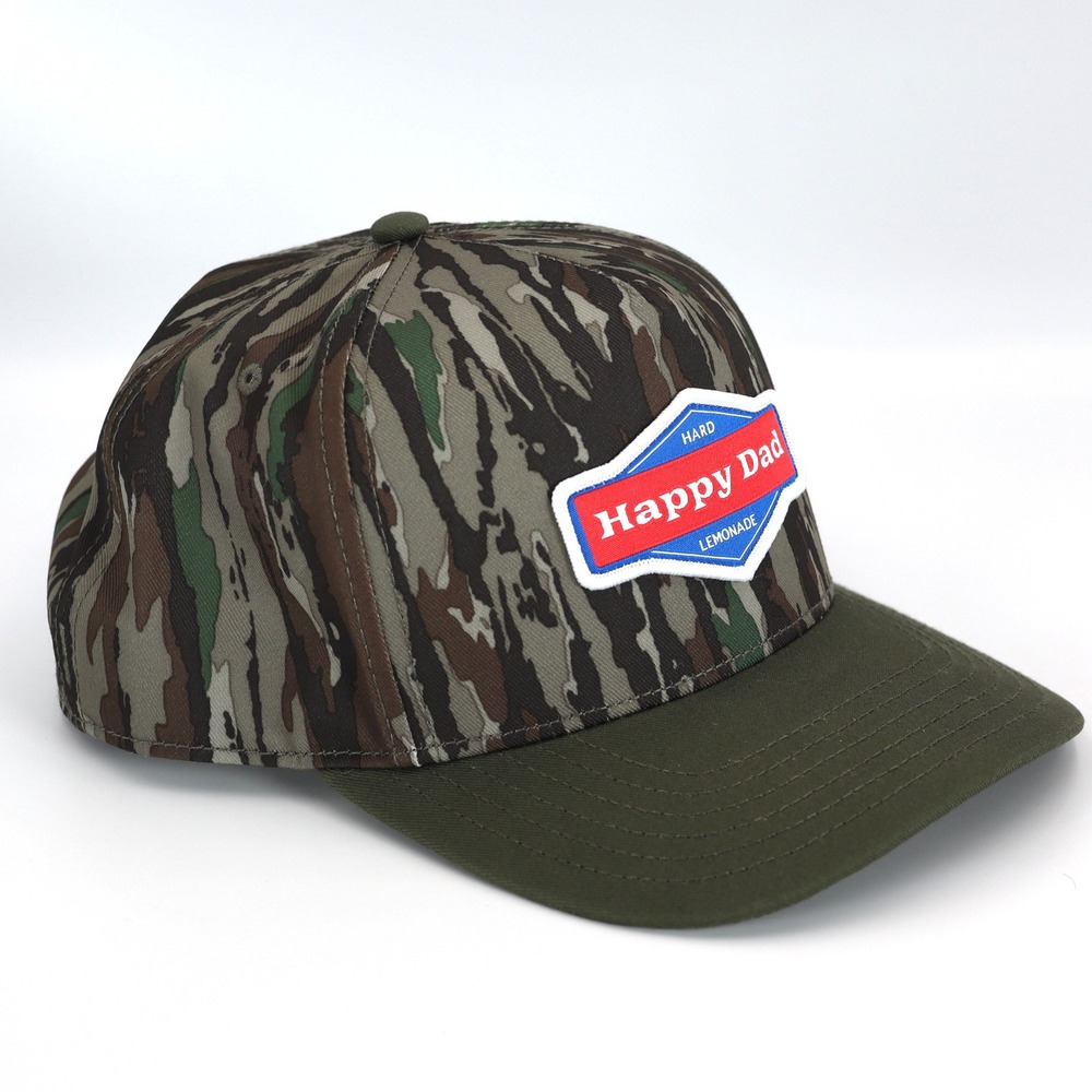 Happy Dad x REALTREE Hat Men OSFM Green Camo Snapback Hard Lemonade Casual Cap